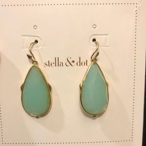 Stella & Dot Sentiment Stone Drops - Ocean Quartz